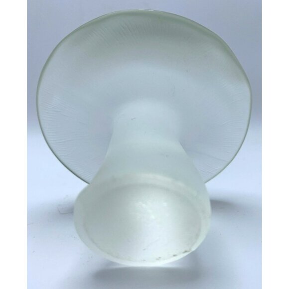 3 Viking Glass Mushrooms Persimmon Orange Amber Frosted Vintage MCM 60s 70s RARE - Picture 9 of 11